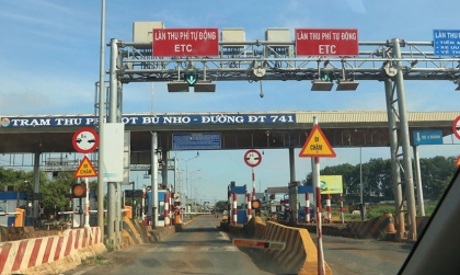 Bình Phước: Mức thu tại trạm thu phí Thuận Phú và trạm thu phí Bù Nho